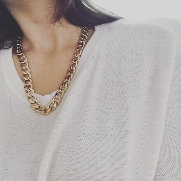Alquimia Jewelry - Gold steel chunky Cuban link short necklace